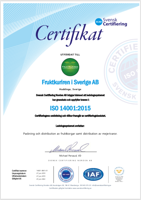 Iso-14001-certifikat